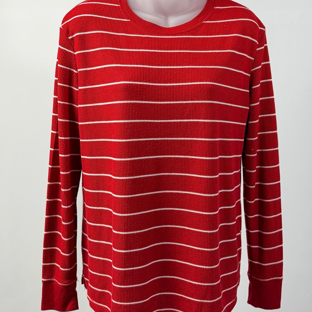 Stars Above Red White Stripe Long Sleeve Top Size Medium